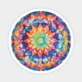 Watercolor kaleidoscope mandala Magnet